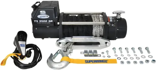 Vista 4 de Superwinch 1595200, Tiger Shark de 9.5, Torno de 12 voltios, 9,500 Libras de Capacidad con Guía de Rodillo