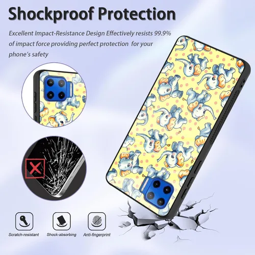 Vista 257 de Funda para Motorola Moto Edge 2022, cubierta trasera de vidrio templado con protector de pantalla, funda protectora a prueba de golpes para Motorola