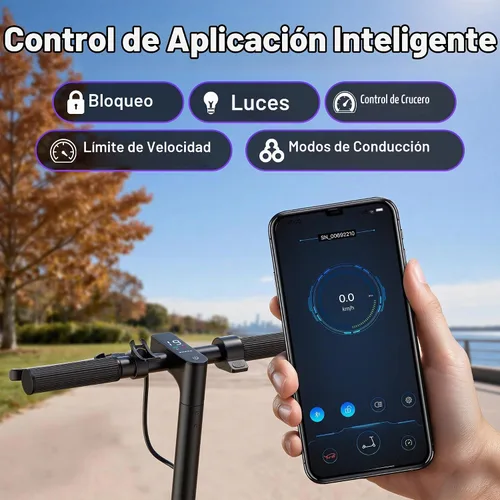 Vista 7 de Scooter eléctrico, scooter E de largo alcance de 21-35 mi para adultos Blakc-Púrpura