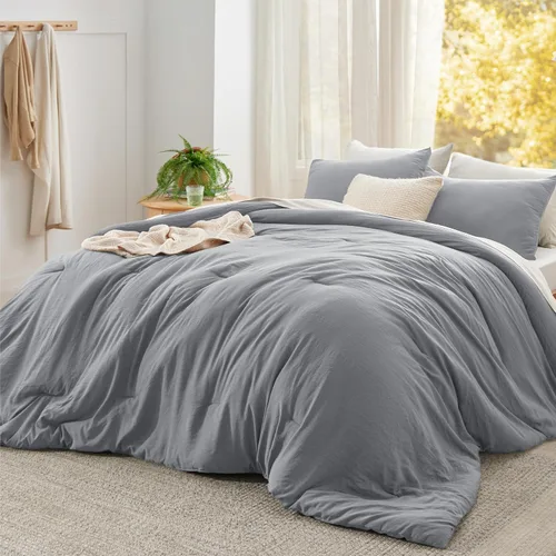 Vista 46 de Bedsure Juego edredón suave prelavado individual/individual XL, 365 días, cálido relleno alternativo GentleSoft™, 1 edredón ligero:68x88 pulgadas