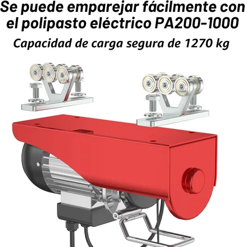 Vista 5 de SKTREX - Carrito de elevación de 6 ruedas con rodillos - Conjunto de carrito de puntal para elevador eléctrico - Se ajusta a canales de puntal