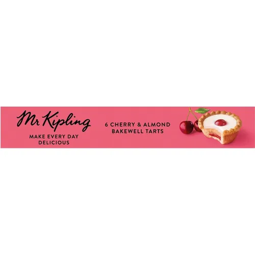 Vista 3 de Mr Kipling Bakewell de cereza y almendra 6pk - Juego de 2