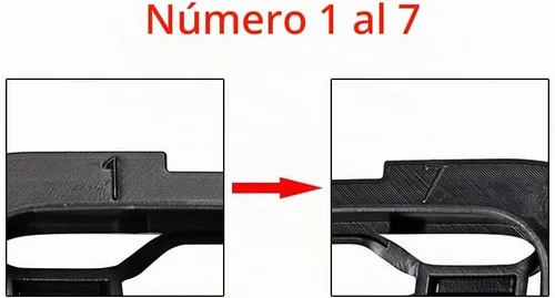 Vista 3 de 7 piezas de rejilla frontal de nido de abeja negro para parrilla de coche compatible con Jeep Grand Cherokee 2017 2018 2019 2020 2021