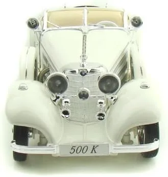 Vista 2 de Maisto (Maisuto) 1936 Mercedes (Mercedes-Benz) Benz 500K Special Roadster 1/18 Blanco MA36055-WH minicar vehículos de fundición a presión
