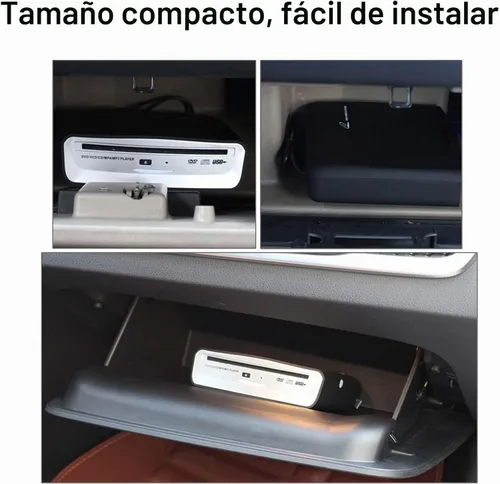 Vista 7 de Reproductor de CD portátil para coche con Bluetooth y conexión USB, reproductor de CD USB externo universal para sistemas de audio