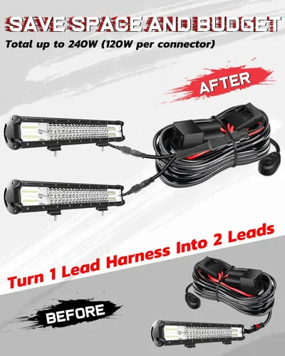 Vista 3 de 2 adaptadores de arnés de cableado Deutsch DT DTP, conectores divisores, conectores DT impermeables de 2 pines para barra de luz LED, luces