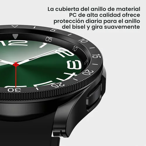 Vista 6 de Pack de [2+2+3] Goton 3 en 1 para Samsung Galaxy Watch 6 Classic de 47 mm, protector de pantalla de 3 piezas de vidrio templado HD anti-vaho + 2