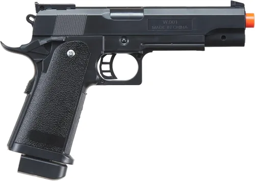 Vista 2 de Pistola de Airsoft de Resorte de Plástico Duradero Personalizada M1911 de 250 FPS (Color: Negro)