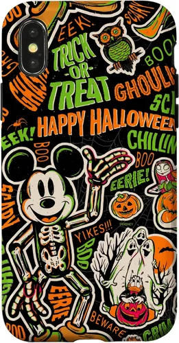 Vista 5 de Funda para iPhone 13 Pro Max Disney 100 Mickey Nightmare Before Christmas Halloween D100