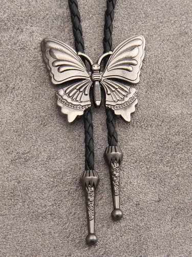 Vista 39 de Jeilwiy Corbata de bolo para hombre, corbata de vaquero occidental, collar de corbata de bolo dorado, corbata de cuero, corbata de Halloween