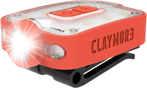 Vista 10 de Claymore Capon 40B Negro - Luz de Gorra con Clip - Lámpara frontal LED recargable USB-C de 230 LM, 3 modos de luz, haz ajustable de 180°, IP54
