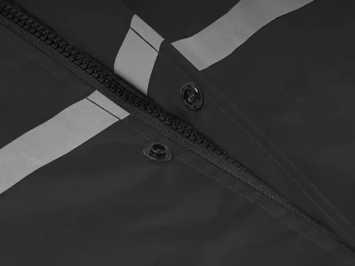 Vista 7 de Chaqueta de lluvia de seguridad larga con capucha para hombre, impermeable, poncho de emergencia