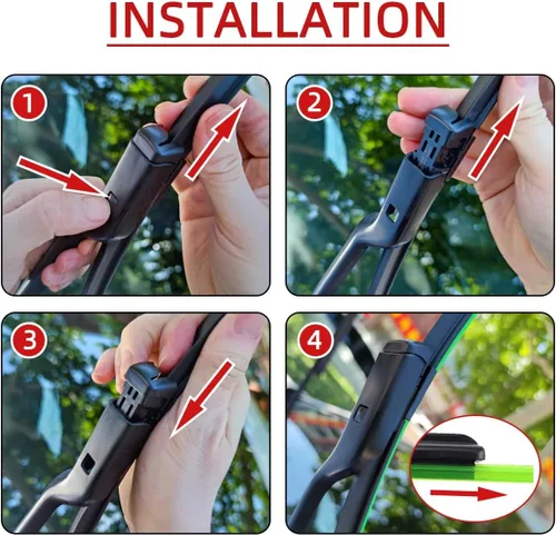 Vista 6 de Escobillas para limpiaparabrisas delantero compatible con Audi A1 2010-2017 de 24 + 16 pulgadas, accesorios de cortador de cepillos 2010 2011 2012