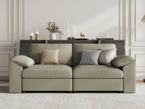 Vista 26 de EASE MOOSE Sofá modular seccional, sofá en forma de U para sala de estar Beige