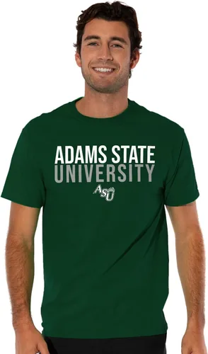 Vista 2 de Collegiate Stacked Adult T Shirt Collection 3 Universidad Estatal de Adams