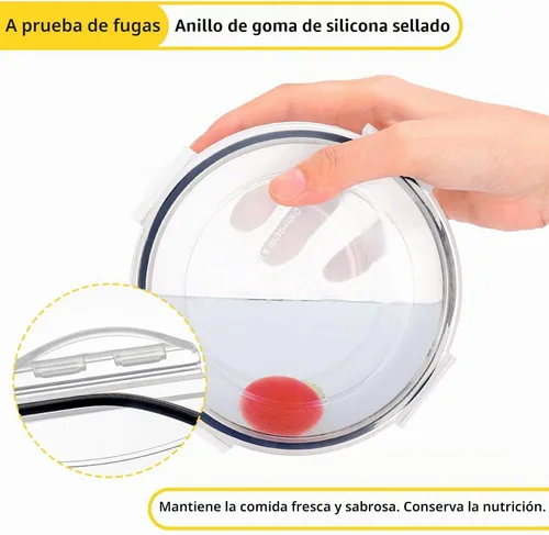 Vista 4 de Juego de 34 recipientes de almacenamiento de alimentos con tapas herméticas