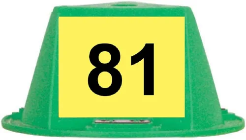 Vista 14 de Toppers magnéticos para techo, sombreros magnéticos para automóvil, juego de 10 unidades, con numeración (azul, numerados del 1 al 10)