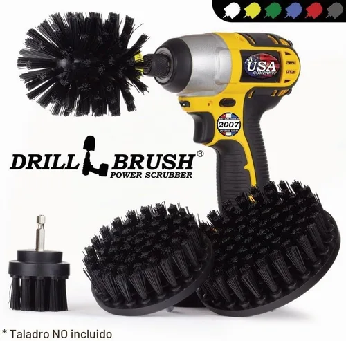 Vista 4 de Drillbrush Kit de limpieza para parrilla de barbacoa, cepillo seguro de nailon para parrilla, juego de cepillos de taladro, accesorios de limpieza
