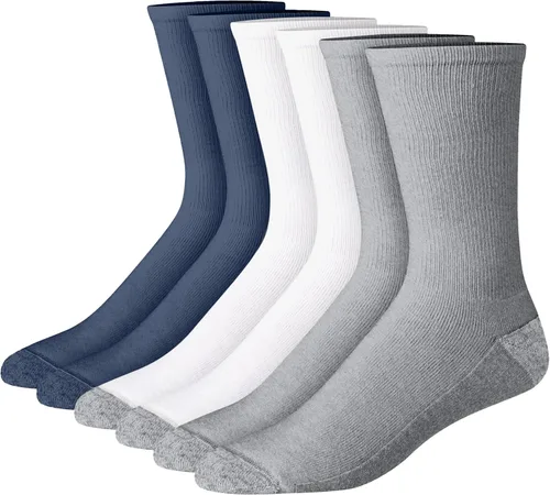 Vista 19 de Hanes Calcetines acolchados Max para hombre, absorben la humedad con control de olores, paquete múltiple