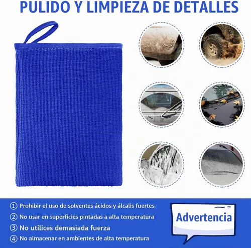 Vista 6 de Windspeed Paquete de 2 Guantes de Arcilla, Barra de Arcilla de Microfibra para Detallado de Automóviles, Guante de Barra de Arcilla de Grado Medio