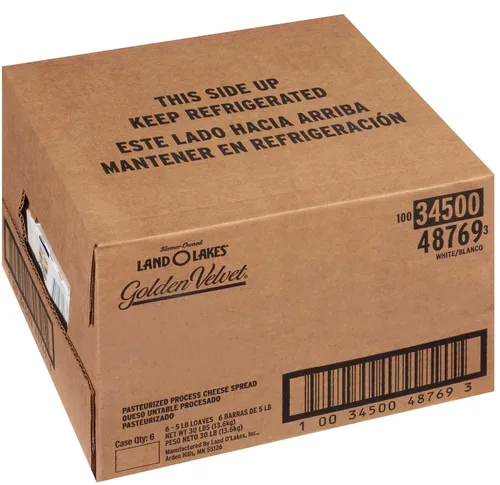 Vista 5 de Land O Lakes Golden Velvet White Cheese - Untable, 5 libras, 6 por caja.