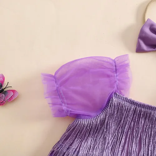 Vista 53 de Sasaerucure Traje de verano para bebé niña, sin mangas, mameluco de encaje tutú, mameluco de una pieza con volantes