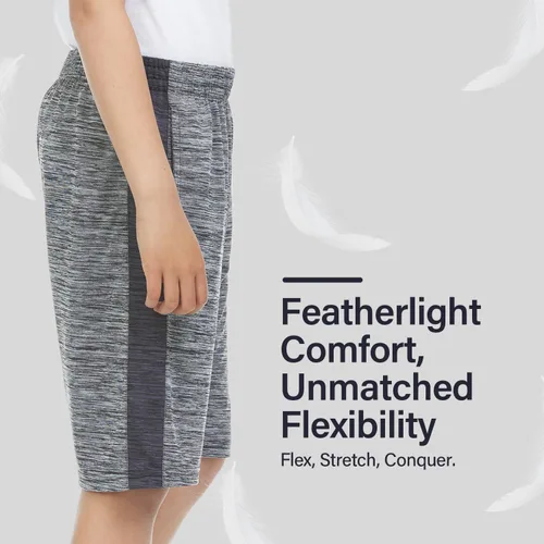 Vista 3 de Essential Elements Paquete de 5 pantalones cortos de baloncesto con bolsillos para niños