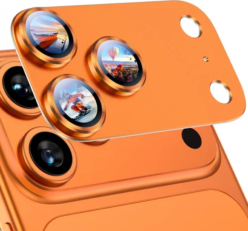 Vista 59 de Uyiton Compatible con iPhone 17 Protector de Lente de Cámara - [No es Fácil de Romper][Fuerte Adsorción][Compatible con Fundas] Protector de Cámara