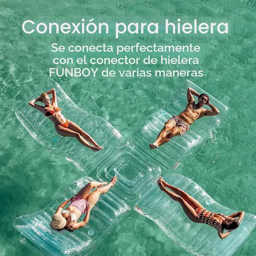 Vista 8 de FUNBOY Tumbona gigante súper transparente para piscina 1-2 Persona