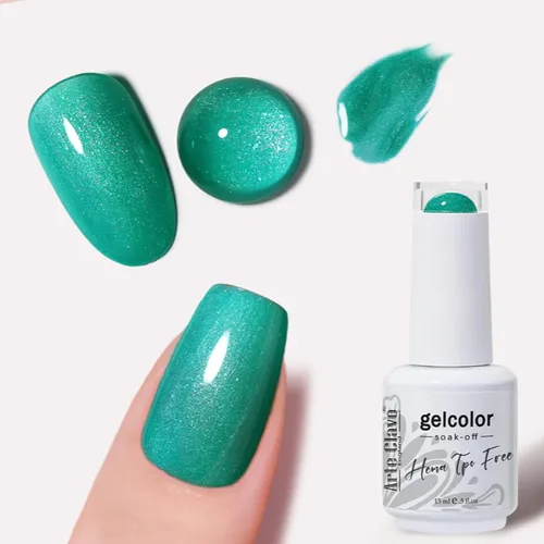 Vista 47 de Arte Clavo Pearlescent Nude Gel Nail Polish 15ml - HEMA Free Soak off UV LED Nail Gel for Manicure, DIY Nail Art, Home Salon Use 11029
