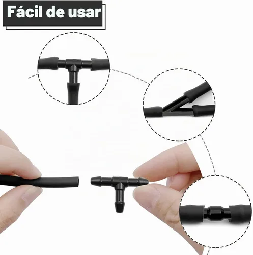 Vista 4 de Kit de manguera de lavado de parabrisas, manguera universal de líquido de lavadora de 158 pulgadas (13.1 ft) con 12 conectores de manguera, conecta