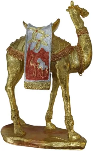 Vista 7 de Gazechimp Figura de camello con estatua de animal, escultura de camello, adorno de mesa para sala de estar, centro de mesa, dormitorio, estantería