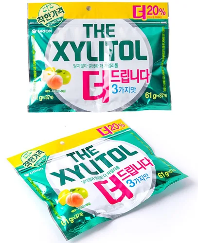 Vista 5 de Minecook Chicle Xylitol 3 Sabores Manzana, Melocotón, Limón 4.4oz 4.30 oz