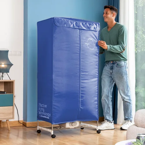 Vista 6 de Secadora Eléctrica Portátil de 2 Alturas Dupledry Blue InnovaGoods 1200 W