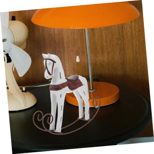Vista 5 de BESPORTBLE Figuras de animales en miniatura Pequeño adorno de caballo de madera Caballo Decoración Woodsy Antigua Decoración Retro Accesorios