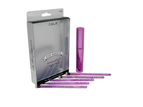 Vista 2 de Cala Juego de brochas esenciales de color rosa metálico, 5 unidades, 5