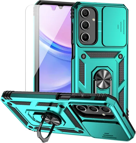 Vista 11 de Funda para Samsung Galaxy A16 5G con cubierta para lente de cámara, protector de pantalla HD, doble capa de grado militar, probada contra caídas