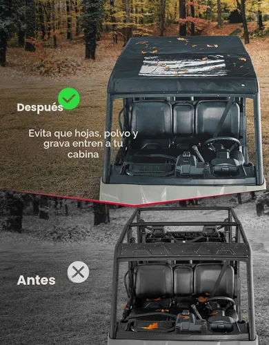 Vista 2 de KEMIMOTO Cubierta de techo UTV, techo suave compatible con Can Am Defender Max HD 7/8/9/10 DSP XT XMR 2016-2024 resistente al agua accesorios