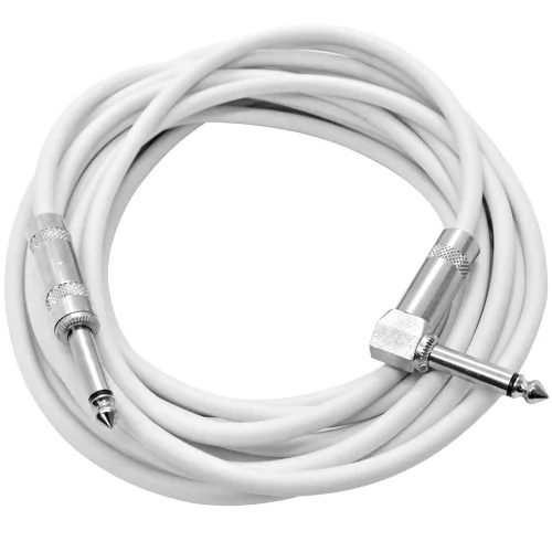 Vista 4 de Seismic Audio SAGC20R-Cable de guitarra de ángulo recto a recto negro negro de 20 pies Amarillo