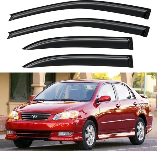 Vista 254 de YQAUTEC - Viseras para ventana, protectores contra la lluvia, compatibles con Subaru WRX 2015-2021, deflectores de viento para ventanas, viseras