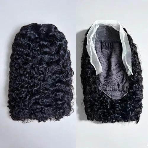 Vista 6 de Curly Bob Wig Human Hair 13x4 Hd Lace Front Wigs Human Hair Pre Plucked 10" Lace Frontal Bob Wig, 180 Dentisty, Kinky Curly, Natural Hairline with