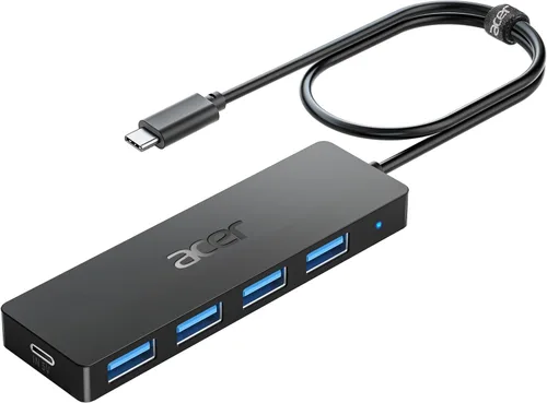 Vista 9 de Acer Hub USB 4 Puertos, Hub USB 3.0 Múltiple, Divisor USBA para Laptop con Puerto de Alimentación Tipo C, Extensor para Laptop de Puerto A, PC