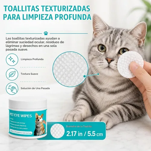 Vista 4 de Dog Eye Wipes, 100 Count, Tear Stain Remover for Dogs & Cats