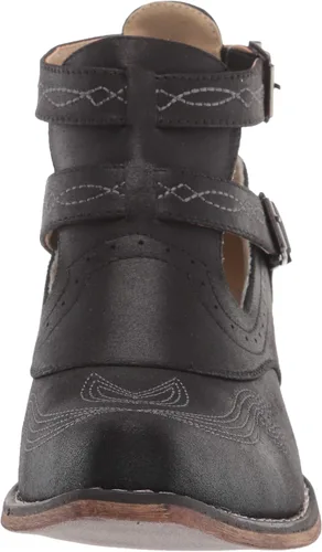 Vista 2 de ROPER Willa Bordado Snip Toe Casual Botas Tobillo Tacón Bajo 1-2" - Marrón