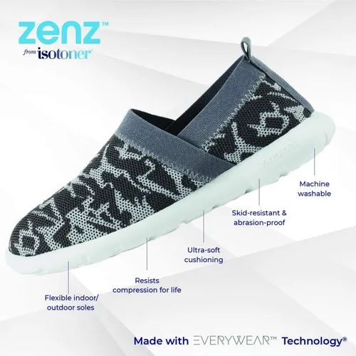 Vista 6 de isotoner Zenz - Zapatillas deportivas elásticas para mujer Negro
