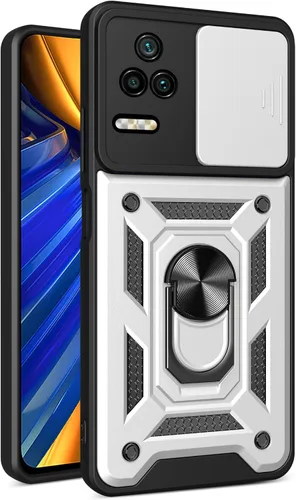 Vista 128 de Compatible con Tecno Pova Neo 2 Bracket Shell, con cubierta deslizante para lente de cámara compatible con Tecno Pova Neo 2 LG6n Case Negro