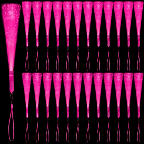 Vista 11 de Paquete de 12 varillas luminosas blancas de fibra óptica a granel con 3 modelos intermitentes para el 4 de julio, Navidad, Halloween, cumpleaños