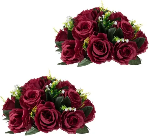 Vista 20 de Centros de mesa de flores para mesas de boda: decoraciones de mesa de Halloween, bolas de flores negras, centros de mesa para compromiso, ceremonia