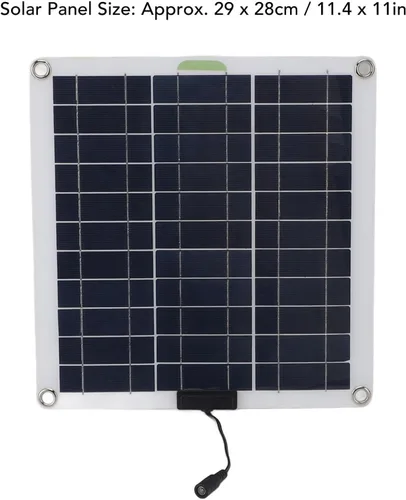 Vista 6 de Kit de panel solar de 200 W, controlador de carga solar con enchufe OBD, panel solar de energía portátil para automóvil, camión, barco, RV