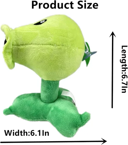 Vista 3 de JHESAO 7 "Plantas y Zombies PVZ Peluche Peashooter Juguetes PVZ 1 2 Peluche Suave Zombies Muñeca Green Pea Shooter Juguete de peluche Nuevo
